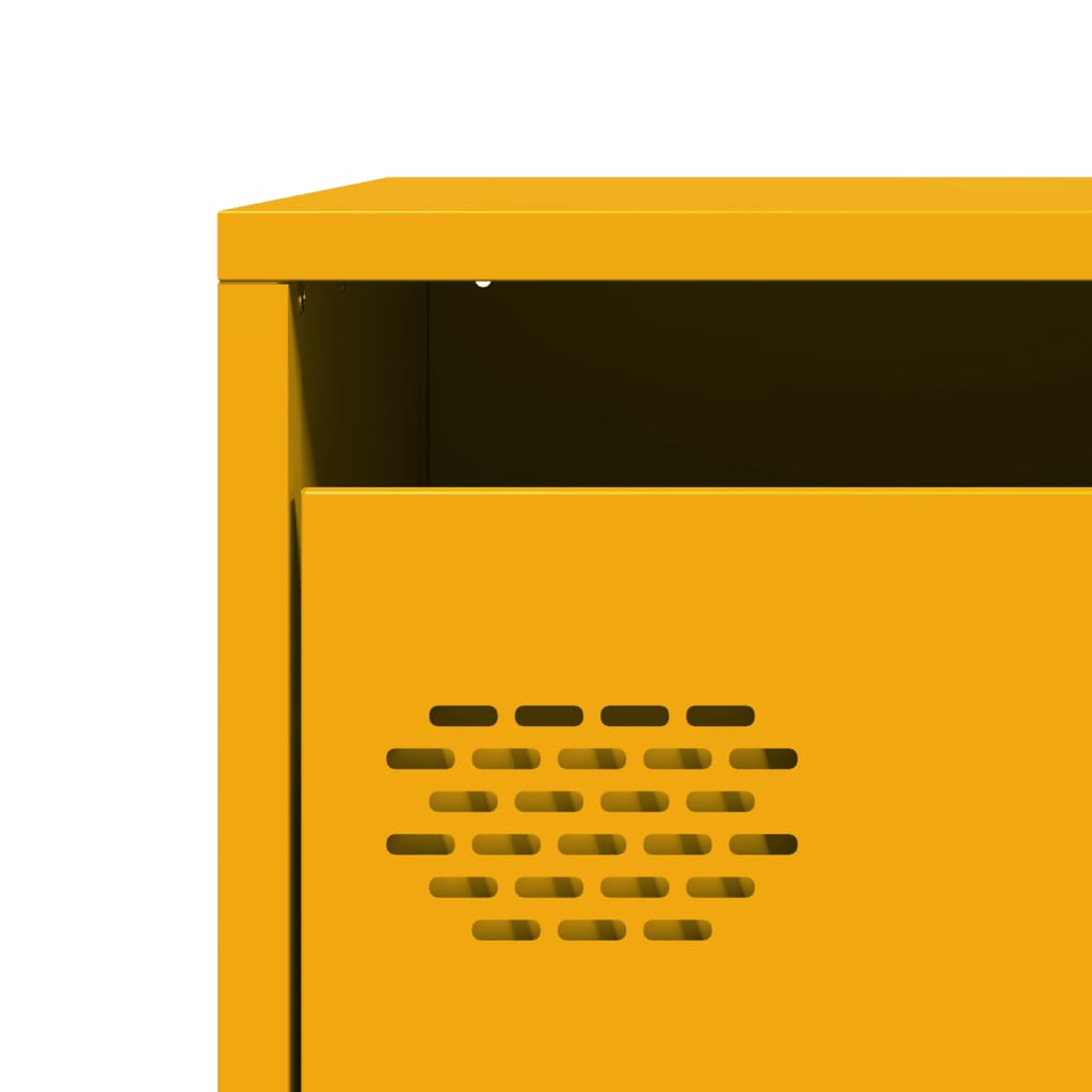 Ντουλάπι Μουσταρδί 101,5x39x73,5 εκ. από Χάλυβα Ψυχρής Έλασης - Pakobazaar