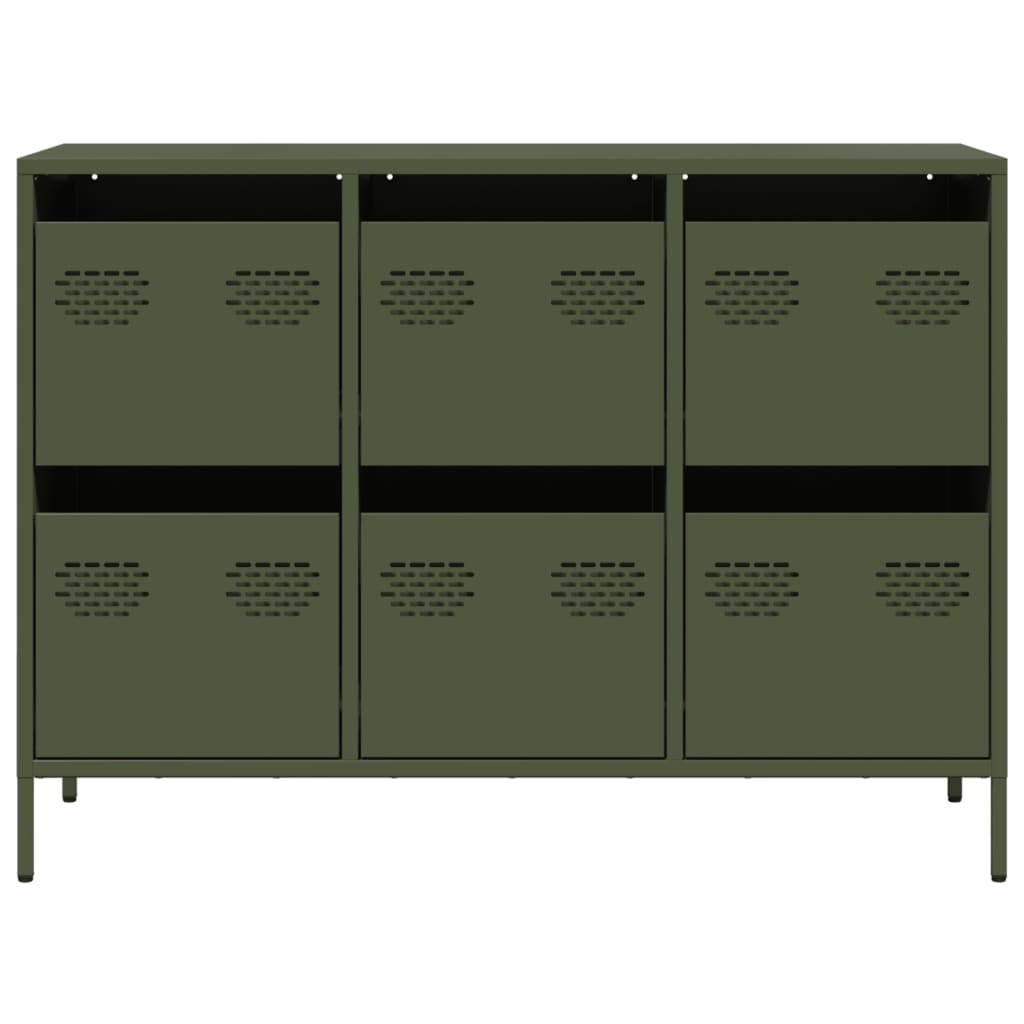 Ντουλάπι Λαδί 101,5x39x73,5 εκ. από Χάλυβα Ψυχρής Έλασης