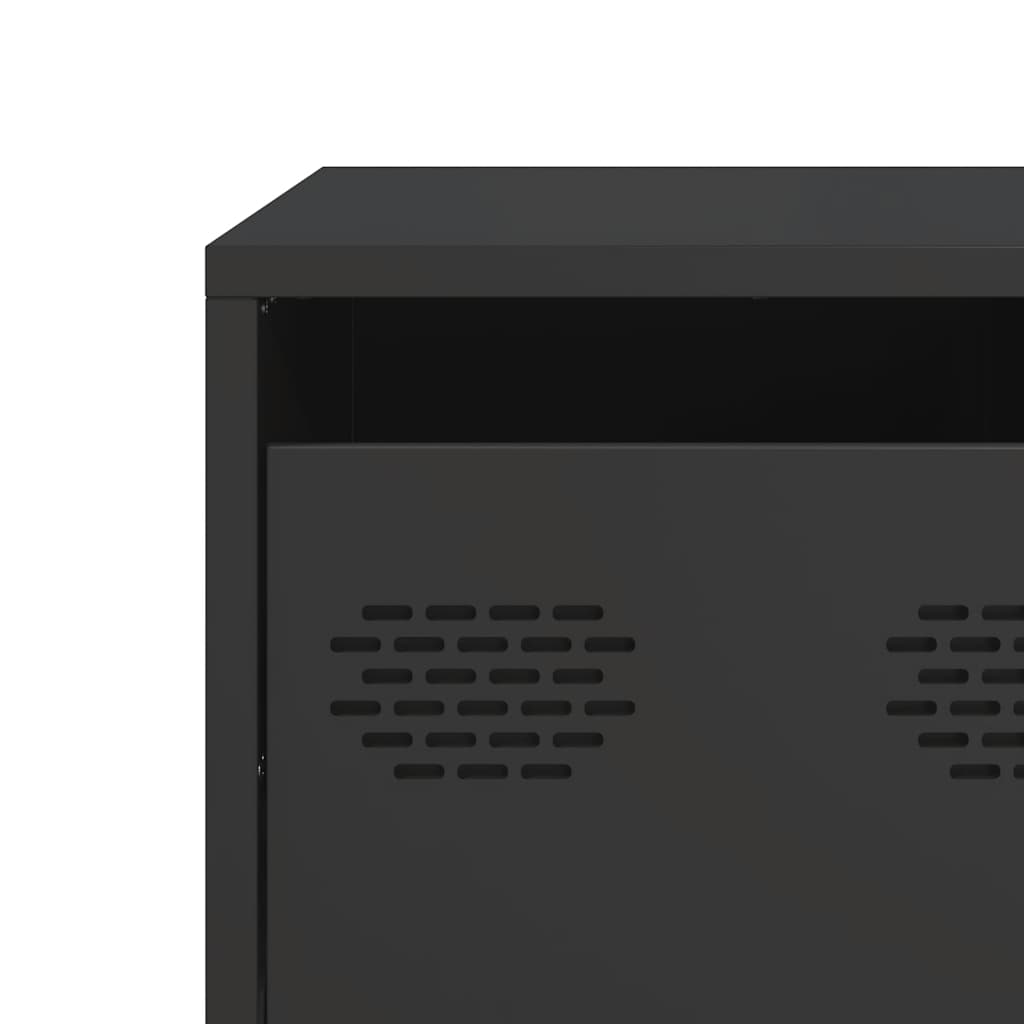 Τραπεζάκι Σαλονιού Μαύρο από Χάλυβα Ψυχρής Έλασης