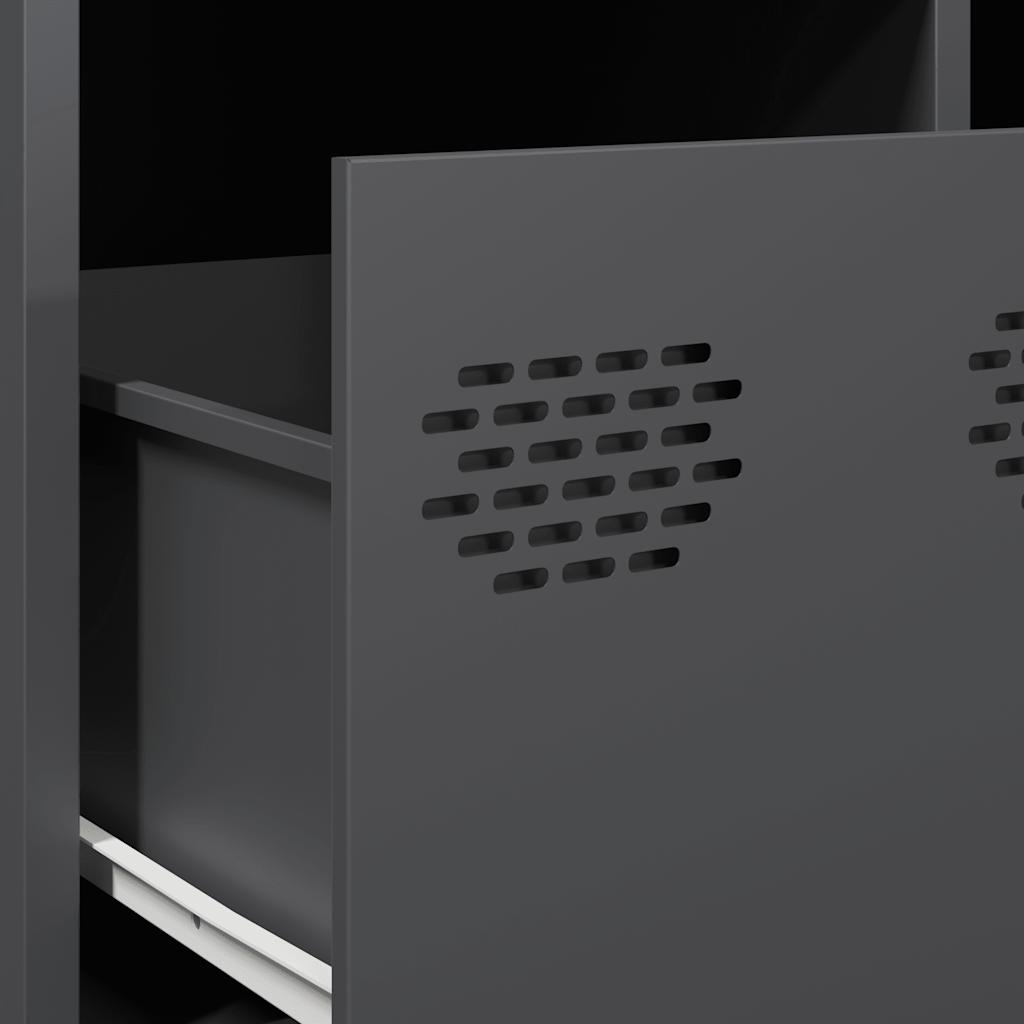 Τραπεζάκι Σαλονιού Ανθρακί 101,5x50x43,5εκ Χάλυβα Ψυχρής Έλασης - Pakobazaar