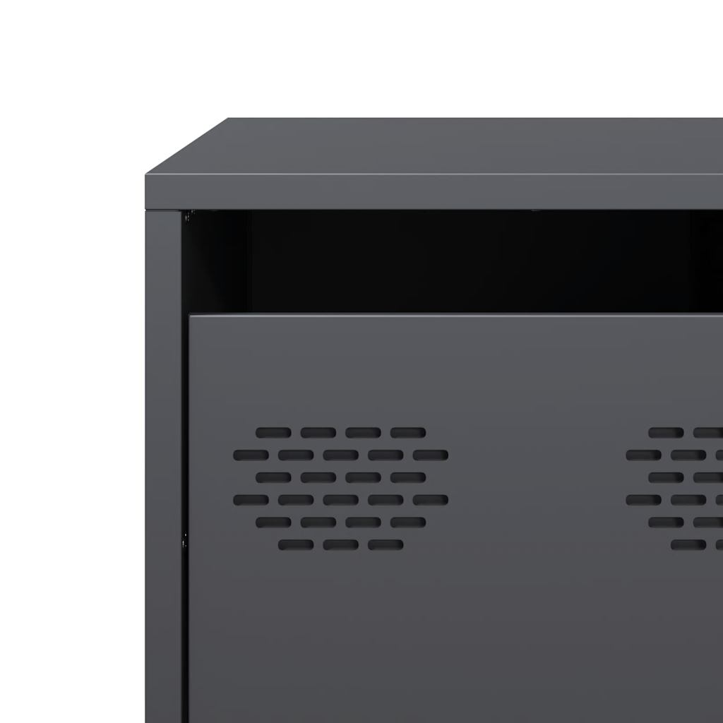 Τραπεζάκι Σαλονιού Ανθρακί 101,5x50x43,5εκ Χάλυβα Ψυχρής Έλασης - Pakobazaar