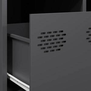 Τραπεζάκι Σαλονιού Ανθρακί 101,5x50x43,5εκ Χάλυβα Ψυχρής Έλασης - Pakobazaar