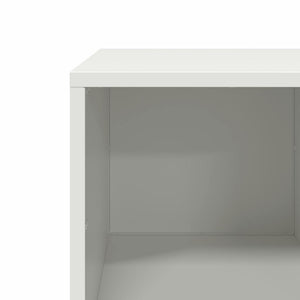 Τραπεζάκι Σαλονιού Λευκό 101,5x50x43,5 εκ. Χάλυβα Ψυχρής Έλασης