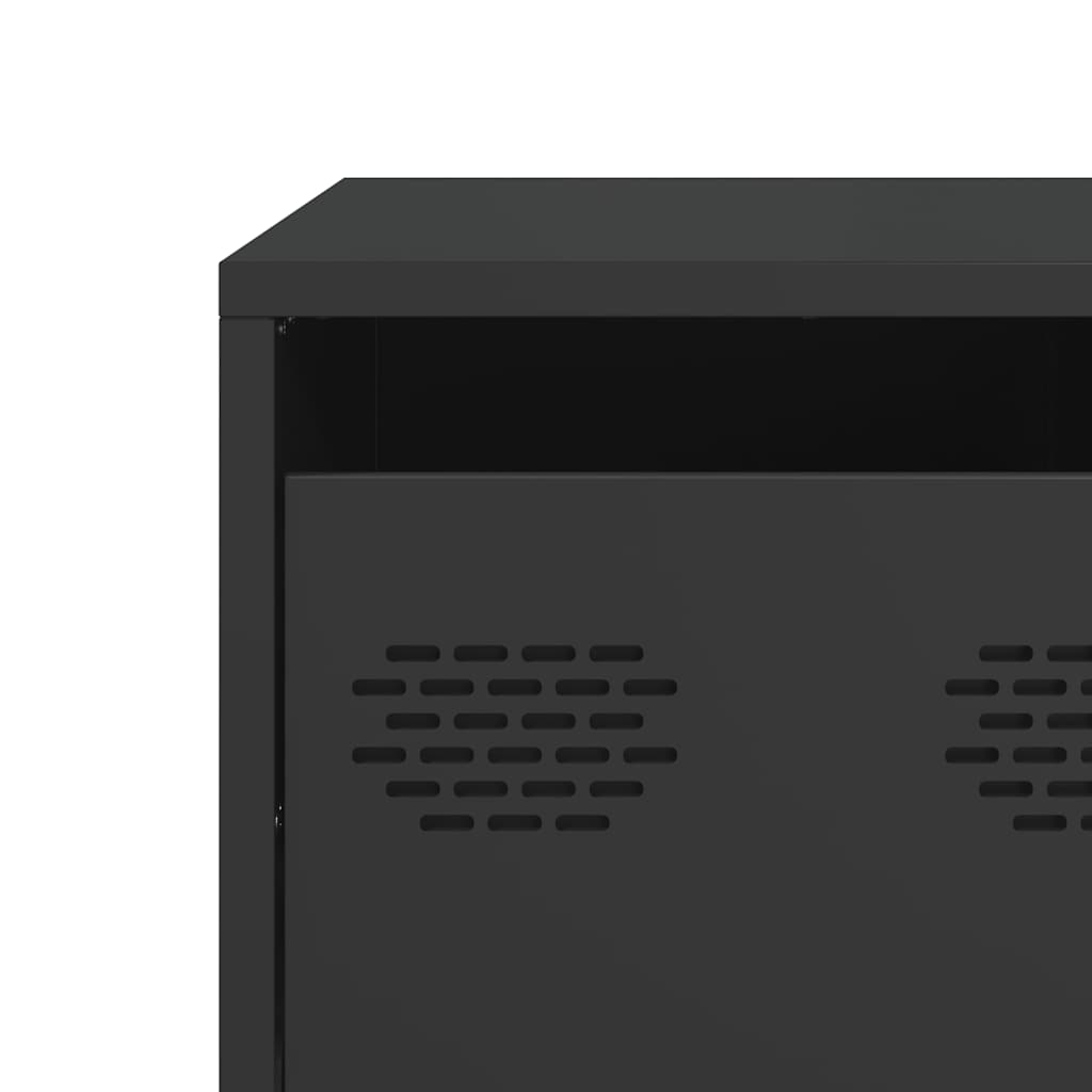 Τραπεζάκι Σαλονιού Μαύρο 68,5x50x43,5 εκ. Χάλυβα Ψυχρής Έλασης - Pakobazaar