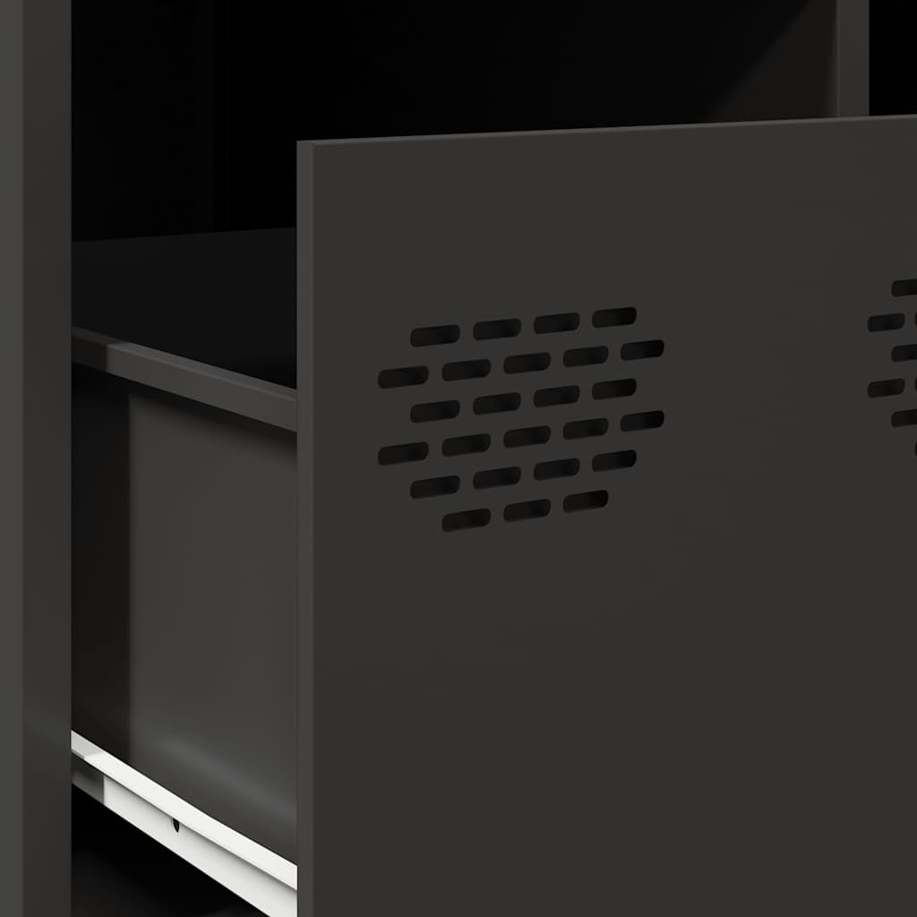 Τραπεζάκι Σαλονιού Μαύρο 68,5x50x43,5 εκ. Χάλυβα Ψυχρής Έλασης - Pakobazaar