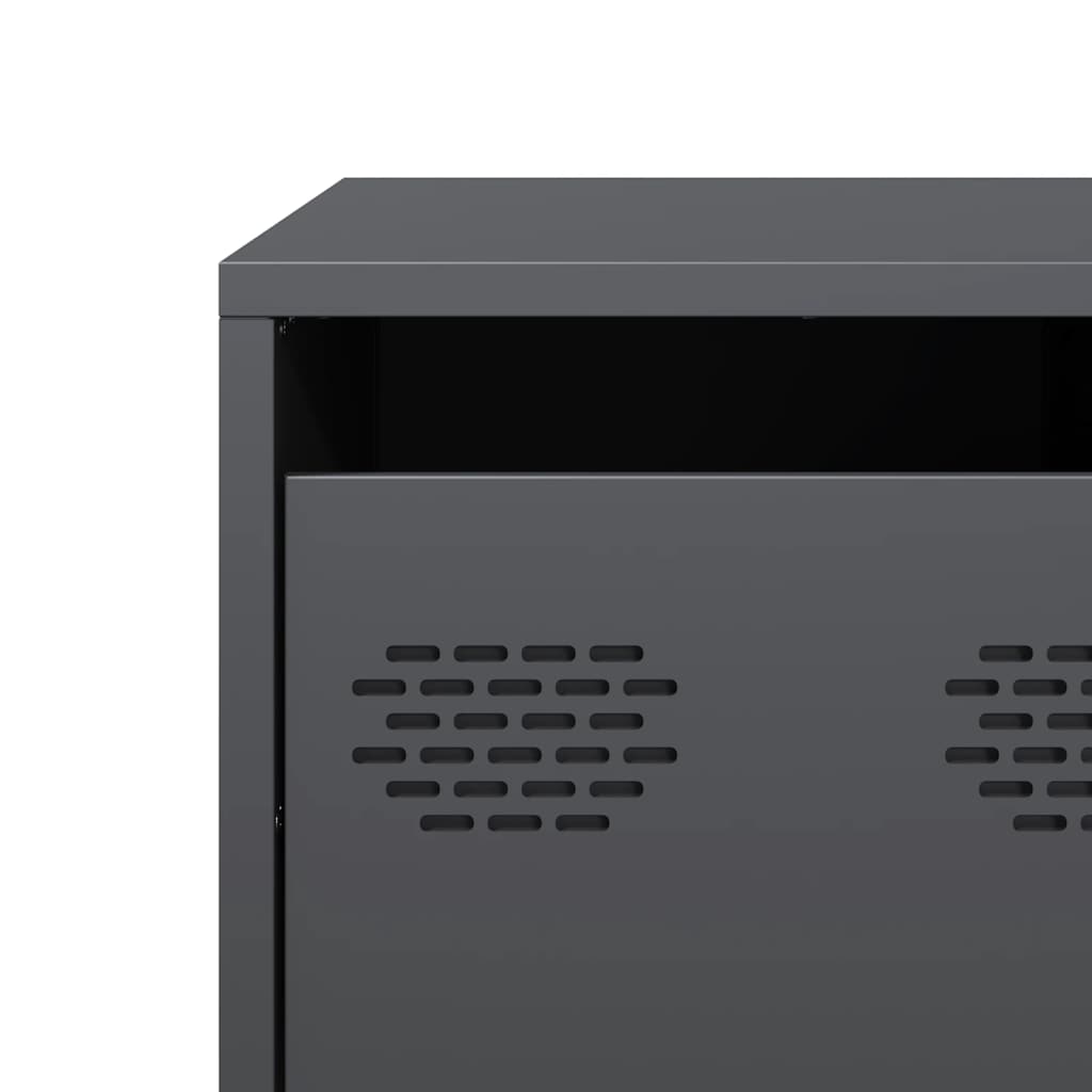 Τραπεζάκι Σαλονιού Ανθρακί 68,5x50x43,5εκ Χάλυβα Ψυχρής Έλασης