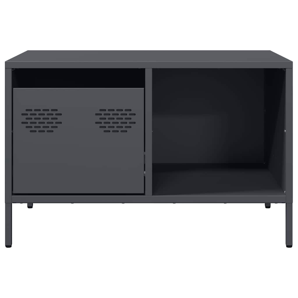 Τραπεζάκι Σαλονιού Ανθρακί 68,5x50x43,5εκ Χάλυβα Ψυχρής Έλασης