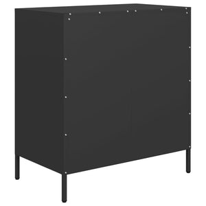 Ντουλάπι Μαύρο 68x39x73,5 εκ. από Χάλυβα Ψυχρής Έλασης