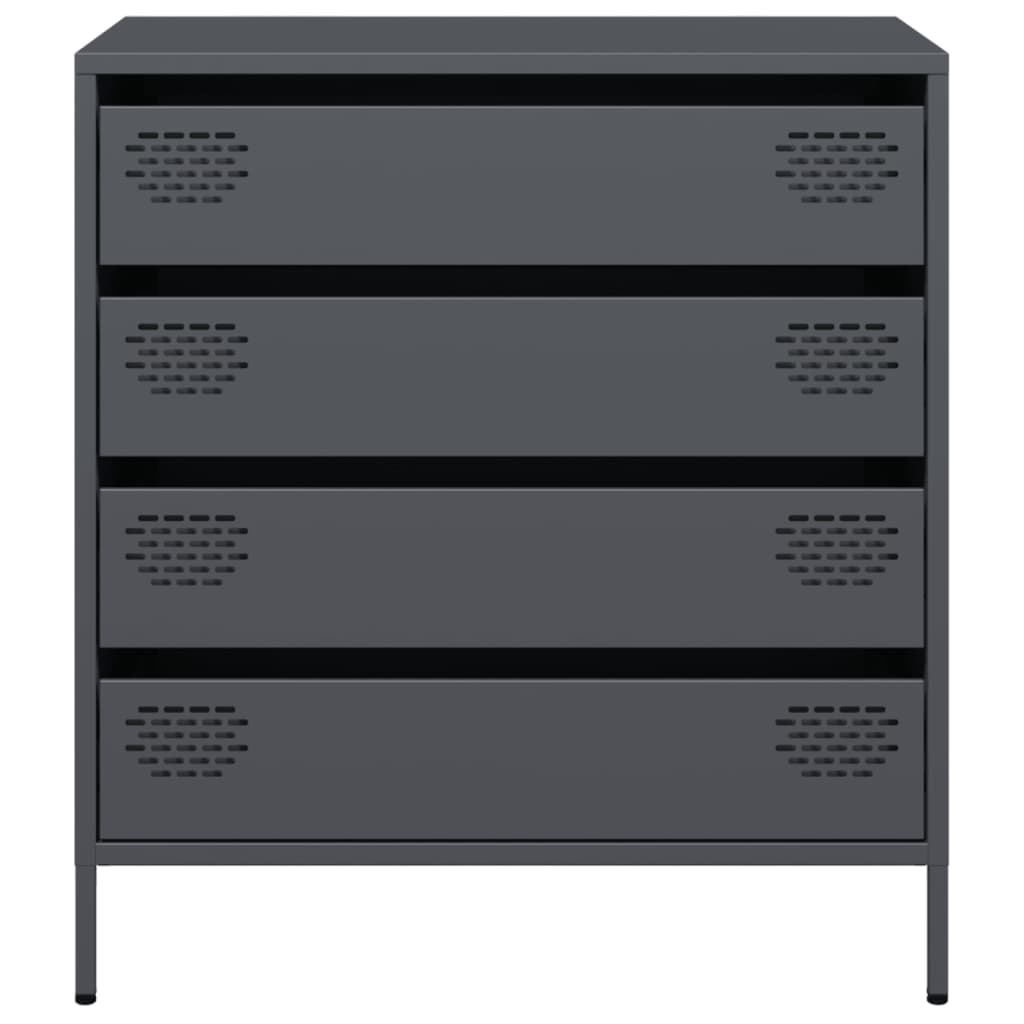 Ντουλάπι Ανθρακί 68x39x73,5 εκ. από Χάλυβα Ψυχρής Έλασης