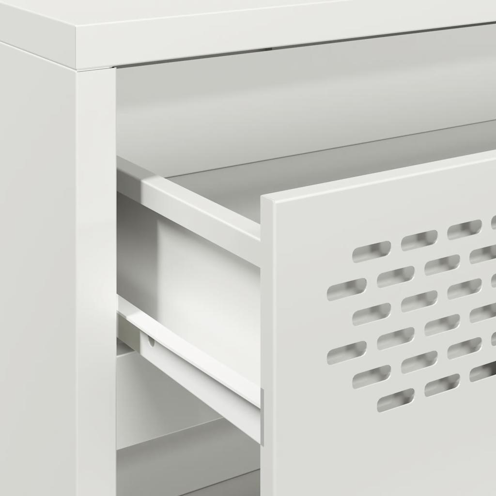 Ντουλάπι Λευκό 68x39x73,5 εκ. από Χάλυβα Ψυχρής Έλασης