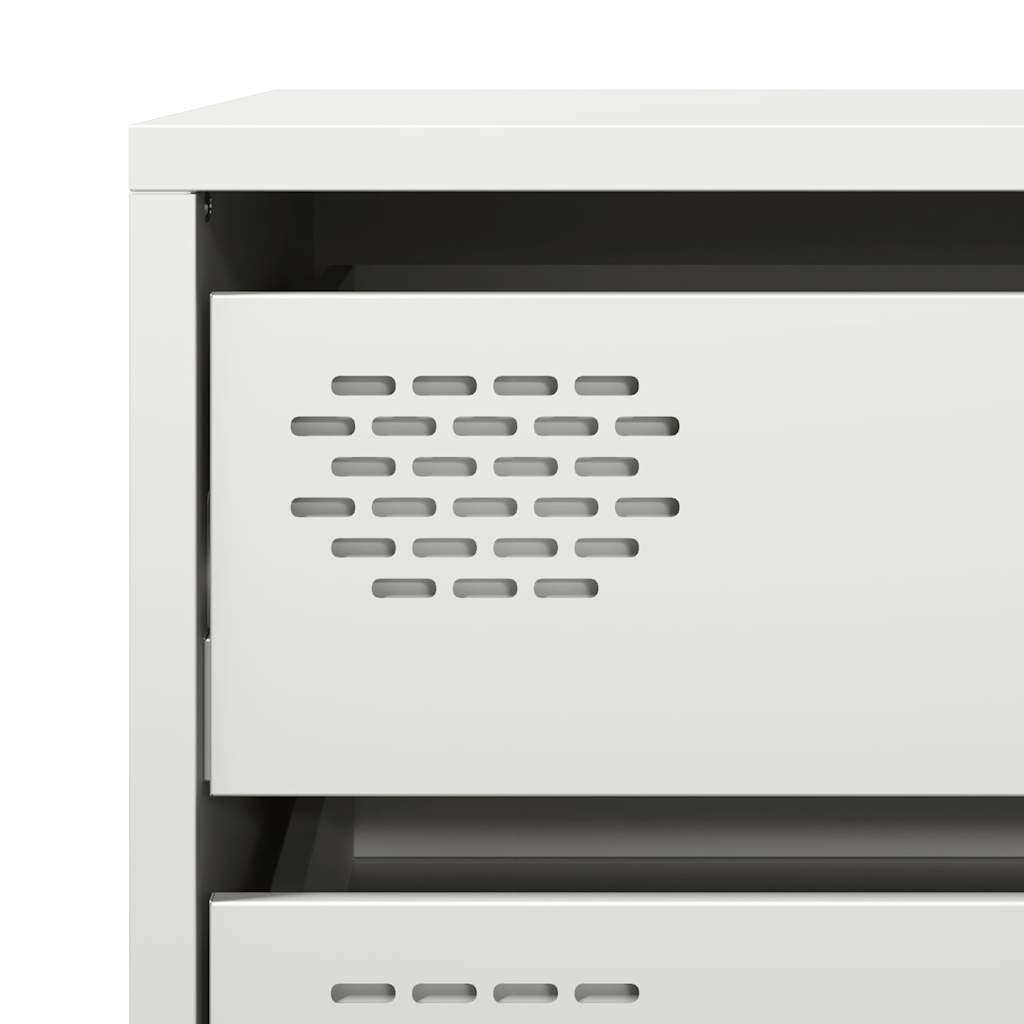 Ντουλάπι Λευκό 68x39x73,5 εκ. από Χάλυβα Ψυχρής Έλασης