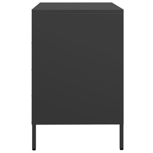 Ντουλάπι Μαύρο 68x39x58,5 εκ. από Χάλυβα Ψυχρής Έλασης