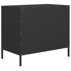 Ντουλάπι Μαύρο 68x39x58,5 εκ. από Χάλυβα Ψυχρής Έλασης
