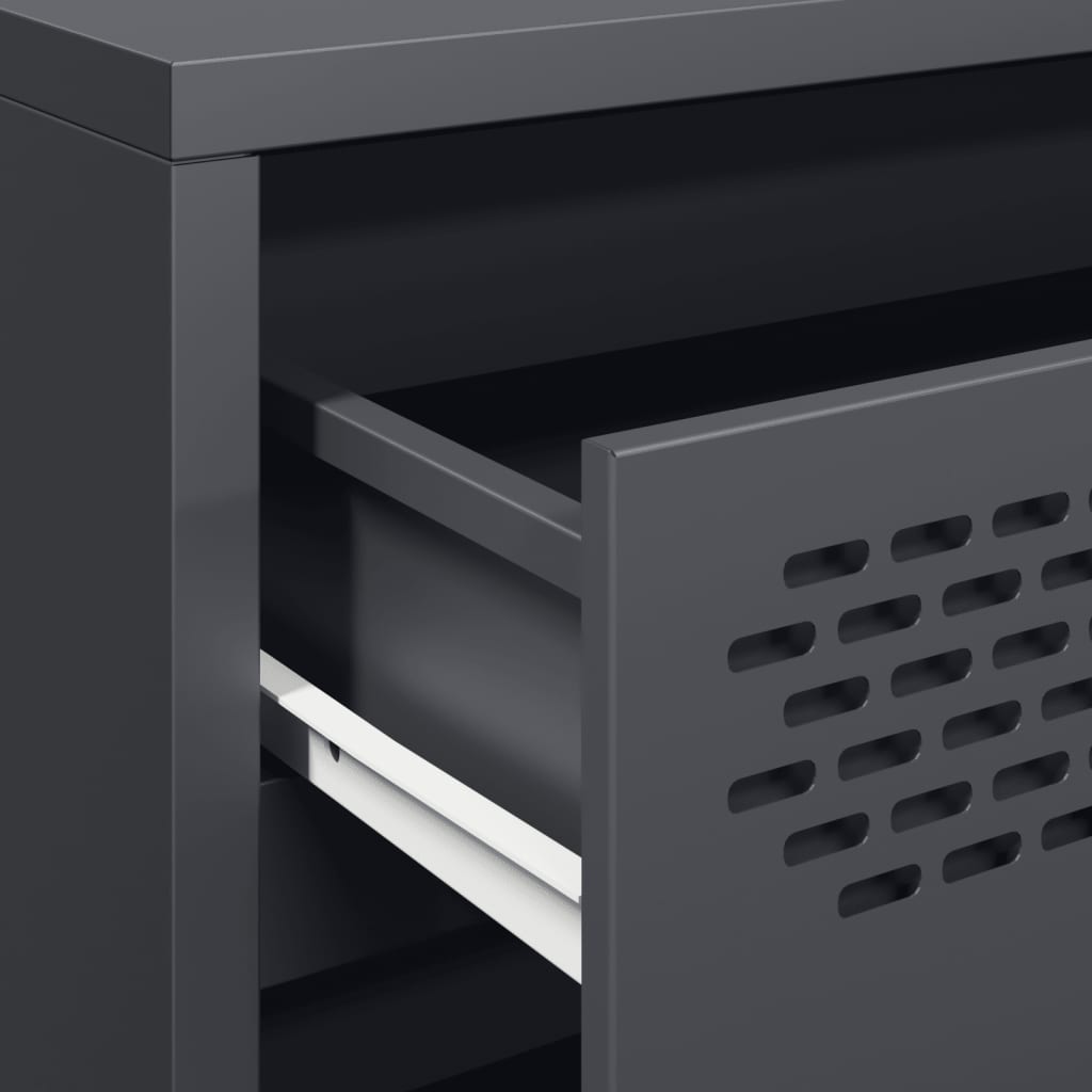 Ντουλάπι Ανθρακί 68x39x58,5 εκ. από Χάλυβα Ψυχρής Έλασης