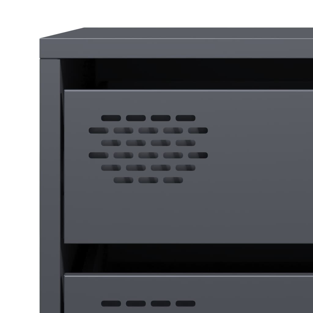 Ντουλάπι Ανθρακί 68x39x58,5 εκ. από Χάλυβα Ψυχρής Έλασης