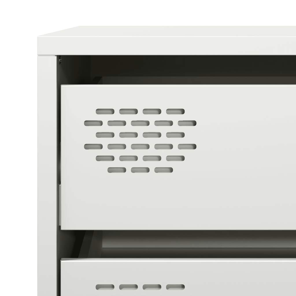 Ντουλάπι Λευκό 68x39x58,5 εκ. από Χάλυβα Ψυχρής Έλασης - Pakobazaar