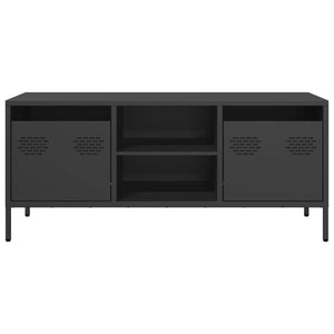 Έπιπλο Τηλεόρασης Μαύρο 101,5x39x43,5 εκ. Ατσάλι Ψυχρής Έλασης - Pakobazaar