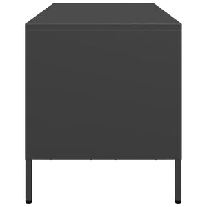 Έπιπλο Τηλεόρασης Μαύρο 101,5x39x43,5 εκ. Ατσάλι Ψυχρής Έλασης - Pakobazaar
