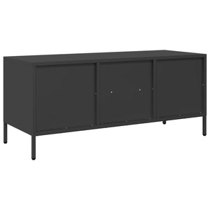 Έπιπλο Τηλεόρασης Μαύρο 101,5x39x43,5 εκ. Ατσάλι Ψυχρής Έλασης - Pakobazaar