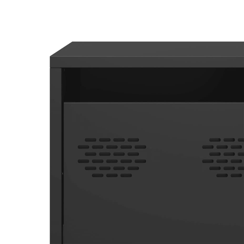 Έπιπλο Τηλεόρασης Μαύρο 101,5x39x43,5 εκ. Ατσάλι Ψυχρής Έλασης - Pakobazaar