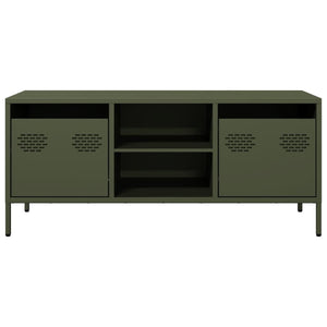 Έπιπλο Τηλεόρασης Λαδί 101,5x39x43,5 εκ. Ατσάλι Ψυχρής Έλασης - Pakobazaar