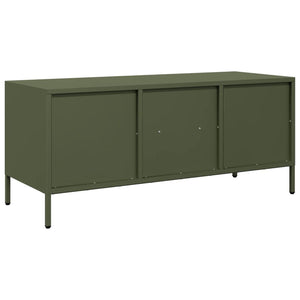 Έπιπλο Τηλεόρασης Λαδί 101,5x39x43,5 εκ. Ατσάλι Ψυχρής Έλασης - Pakobazaar