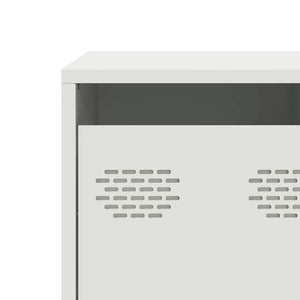 Έπιπλο Τηλεόρασης Λευκό 101,5x39x43,5 εκ. Ατσάλι Ψυχρής Έλασης