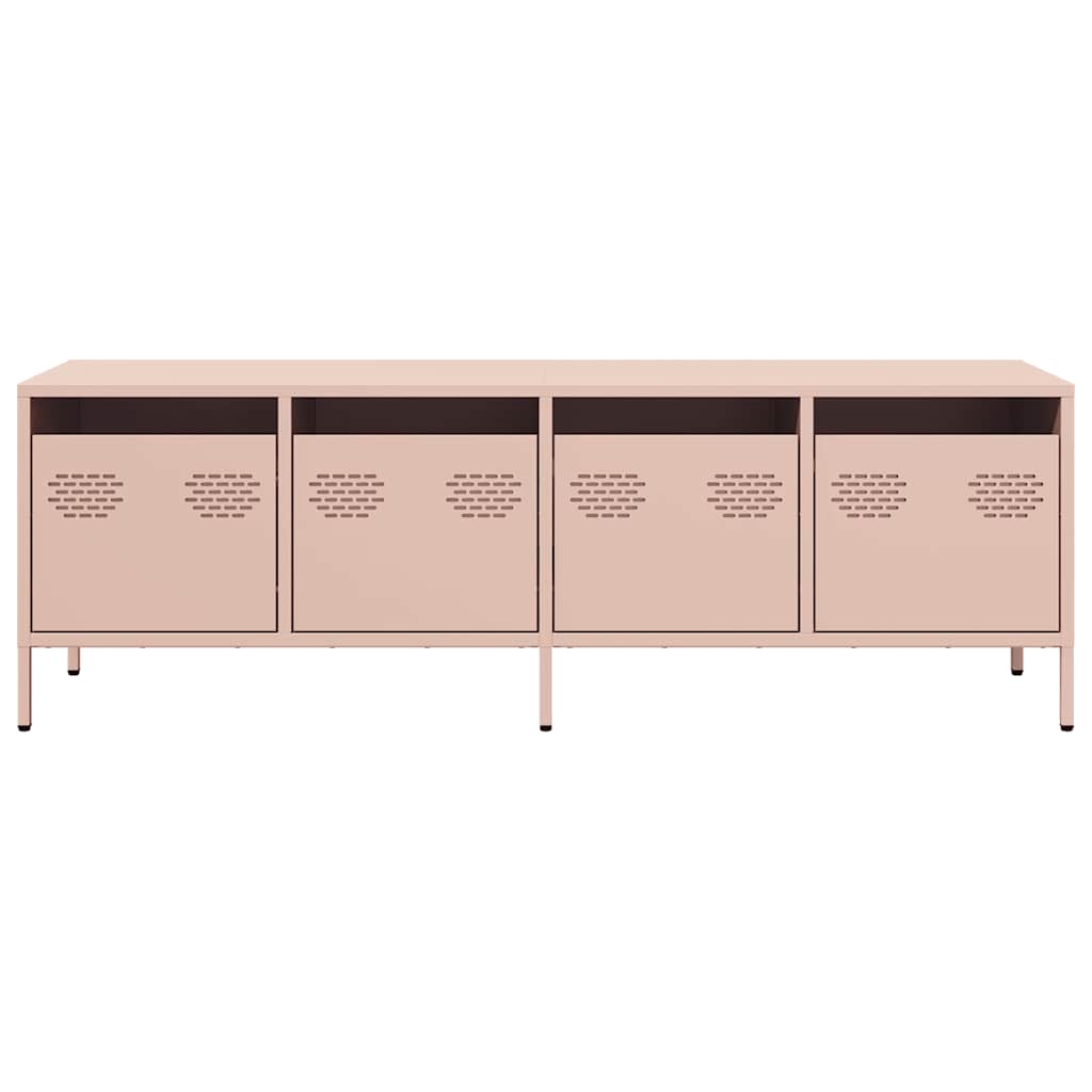 Έπιπλο Τηλεόρασης Ροζ 135x39x43,5 εκ. Ατσάλι Ψυχρής Έλασης - Pakobazaar