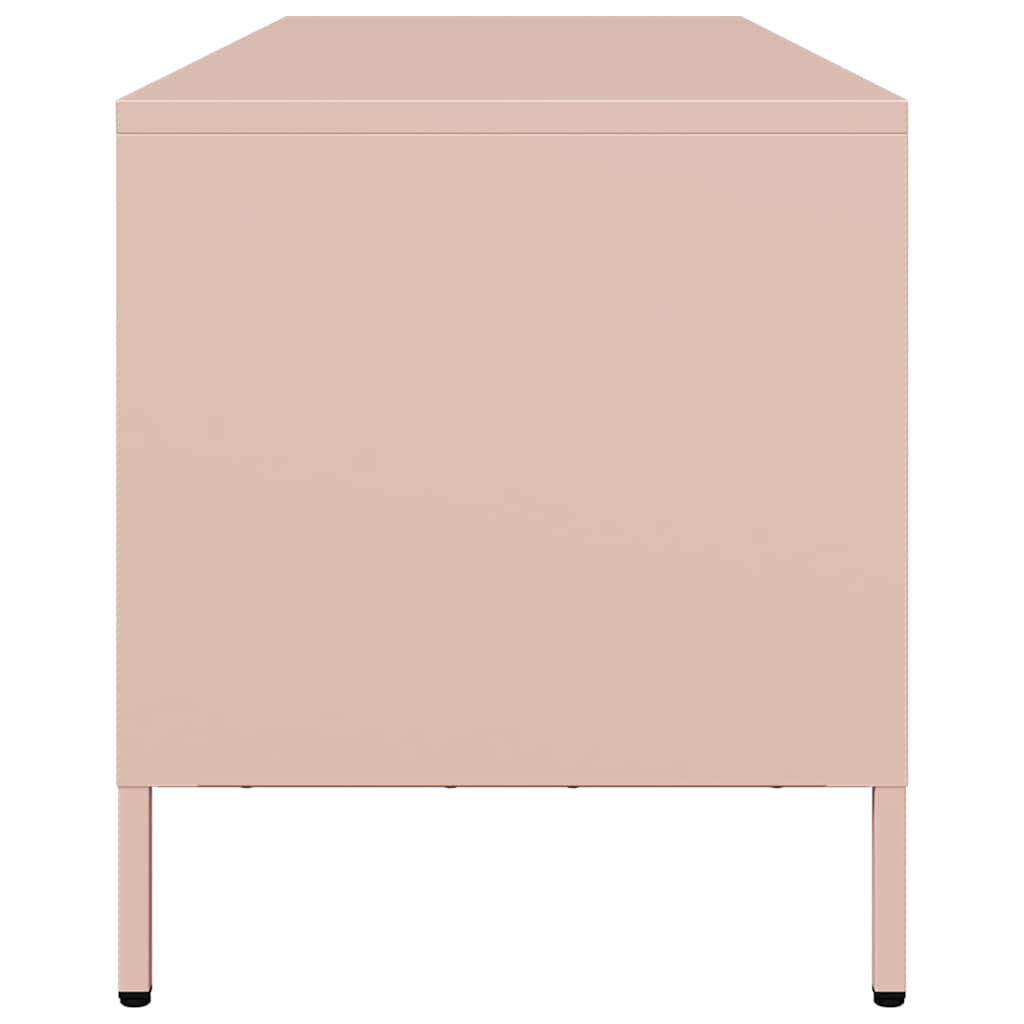 Έπιπλο Τηλεόρασης Ροζ 135x39x43,5 εκ. Ατσάλι Ψυχρής Έλασης - Pakobazaar