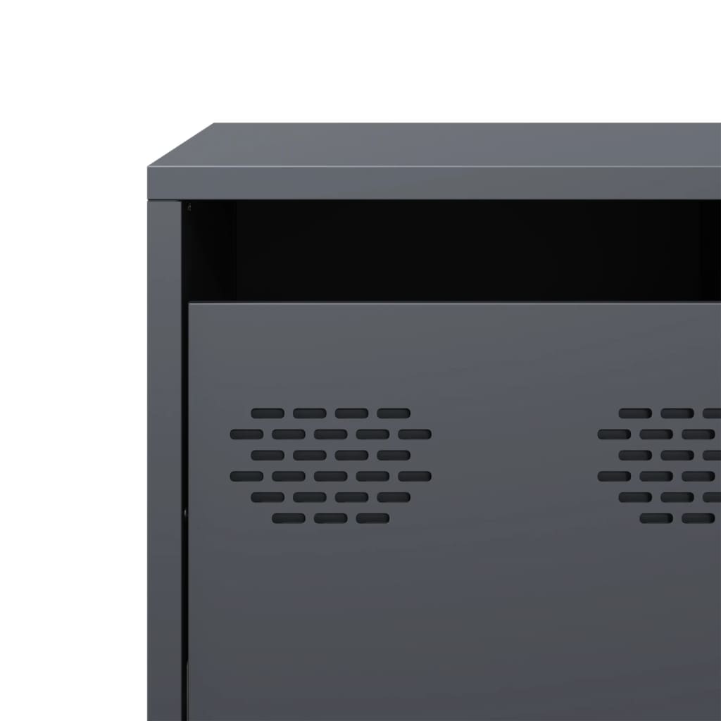 Έπιπλο Τηλεόρασης Ανθρακί 135x39x43,5 εκ. Ατσάλι Ψυχρής Έλασης