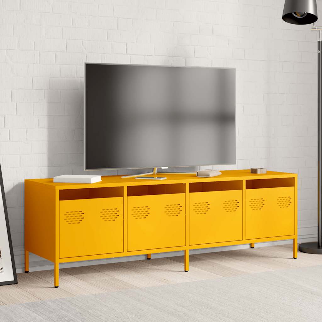 Έπιπλο Τηλεόρασης Μουσταρδί 135x39x43,5 εκ Ατσάλι Ψυχρής Έλασης - Pakobazaar