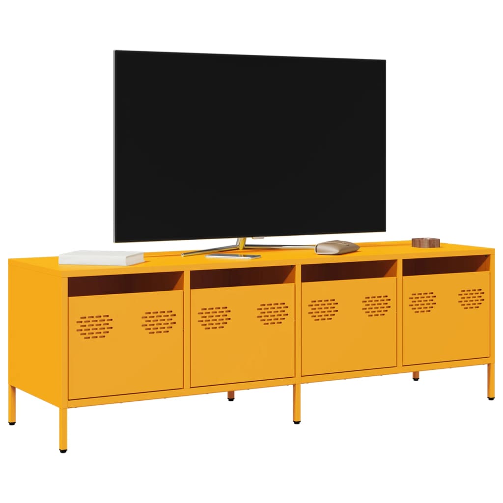 Έπιπλο Τηλεόρασης Μουσταρδί 135x39x43,5 εκ Ατσάλι Ψυχρής Έλασης - Pakobazaar