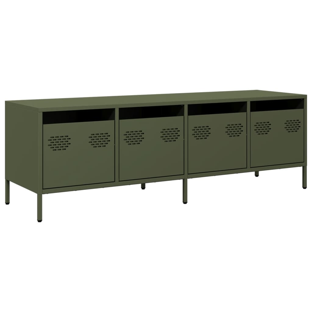 Έπιπλο Τηλεόρασης Λαδί 135x39x43,5 εκ. Ατσάλι Ψυχρής Έλασης - Pakobazaar