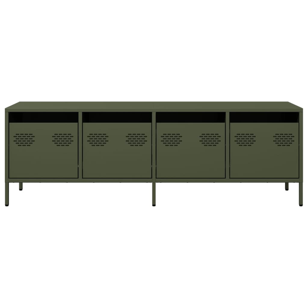 Έπιπλο Τηλεόρασης Λαδί 135x39x43,5 εκ. Ατσάλι Ψυχρής Έλασης - Pakobazaar