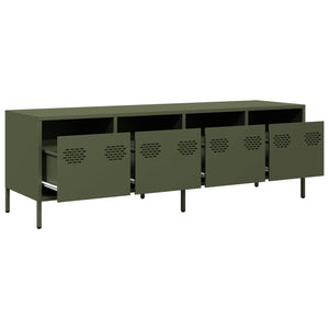 Έπιπλο Τηλεόρασης Λαδί 135x39x43,5 εκ. Ατσάλι Ψυχρής Έλασης - Pakobazaar