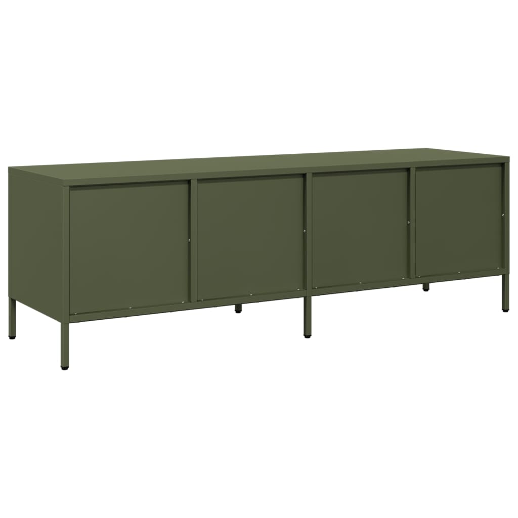 Έπιπλο Τηλεόρασης Λαδί 135x39x43,5 εκ. Ατσάλι Ψυχρής Έλασης - Pakobazaar