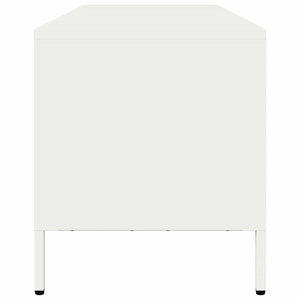 Έπιπλο Τηλεόρασης Λευκό 135x39x43,5 εκ. Ατσάλι Ψυχρής Έλασης