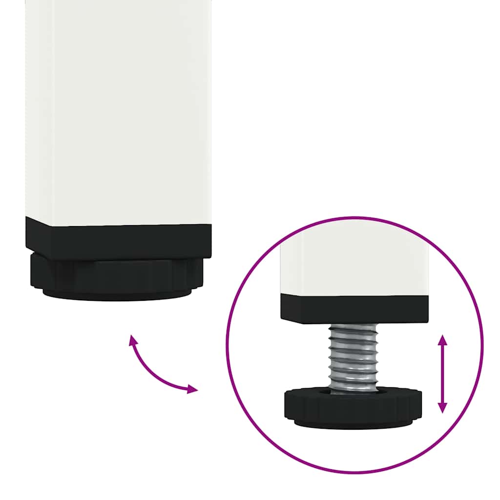 Έπιπλο Τηλεόρασης Λευκό 135x39x43,5 εκ. Ατσάλι Ψυχρής Έλασης
