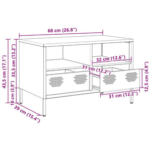 Έπιπλο Τηλεόρασης Μουσταρδί 68x39x43,5 εκ. Ατσάλι Ψυχρής Έλασης - Pakobazaar