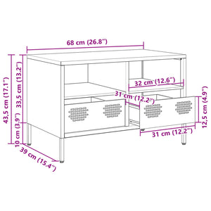 Έπιπλο Τηλεόρασης Λαδί 68 x 39 x 43,5 εκ. Χάλυβας Ψυχρής Έλασης - Pakobazaar