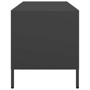 Έπιπλο Τηλεόρασης Μαύρο 101,5x39x43,5 εκ. Ατσάλι Ψυχρής Έλασης