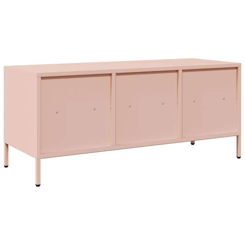 Έπιπλο Τηλεόρασης Ροζ 101,5x39x43,5 εκ. Ατσάλι Ψυχρής Έλασης - Pakobazaar