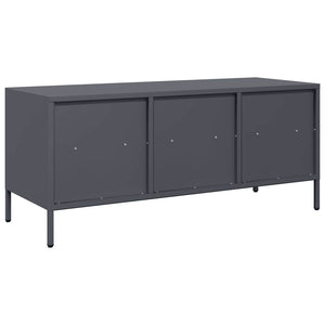 Έπιπλο Τηλεόρασης Ανθρακί 101,5x39x43,5εκ. Ατσάλι Ψυχρής Έλασης