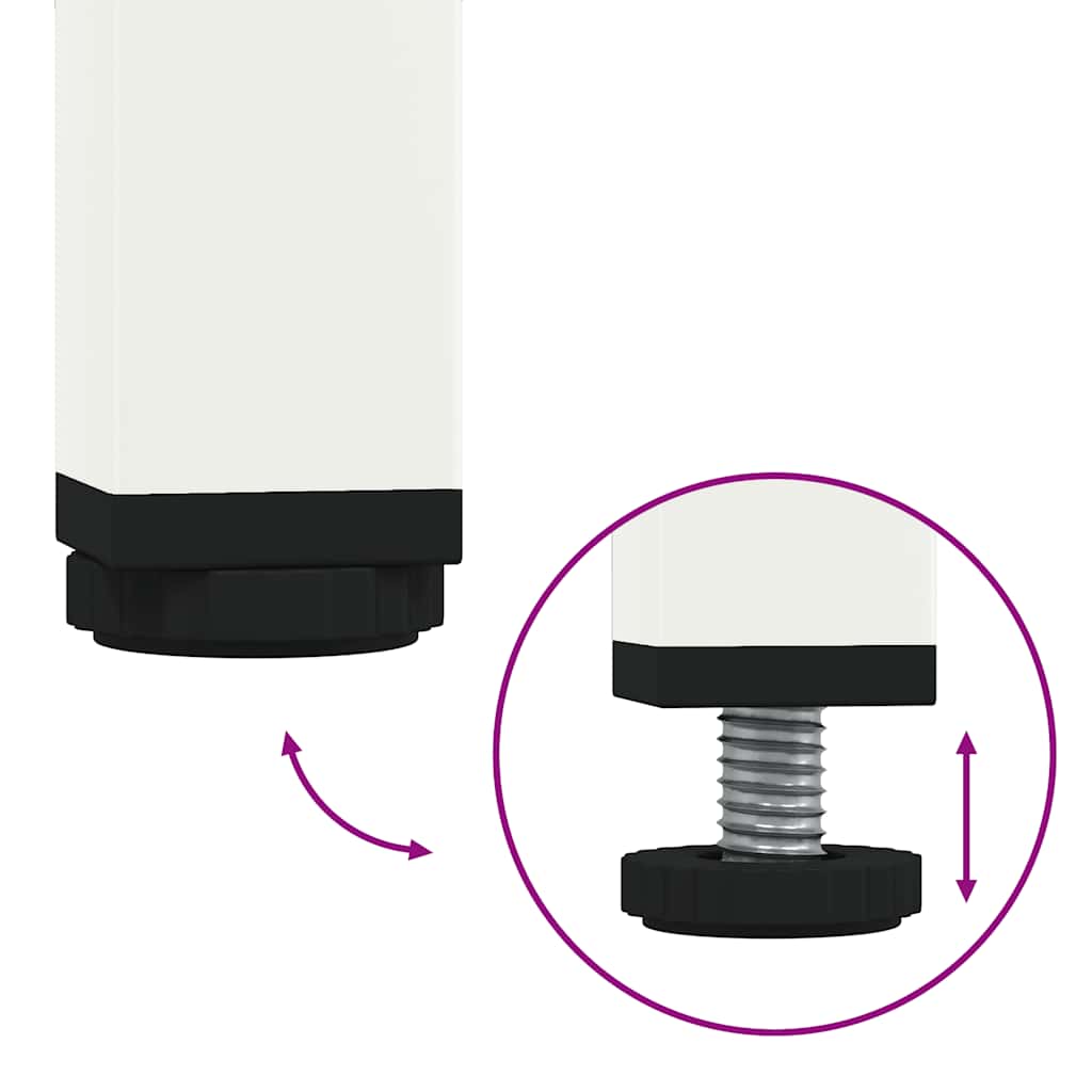 Έπιπλο Τηλεόρασης Λευκό 101,5x39x43,5 εκ. Ατσάλι Ψυχρής Έλασης