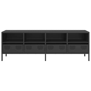 Έπιπλο Τηλεόρασης Μαύρο 135x39x43,5 εκ. Ατσάλι Ψυχρής Έλασης