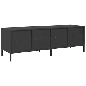Έπιπλο Τηλεόρασης Μαύρο 135x39x43,5 εκ. Ατσάλι Ψυχρής Έλασης