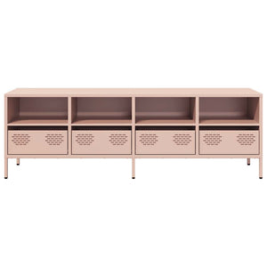 Έπιπλο Τηλεόρασης Ροζ 135x39x43,5 εκ. Ατσάλι Ψυχρής Έλασης