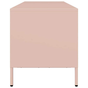 Έπιπλο Τηλεόρασης Ροζ 135x39x43,5 εκ. Ατσάλι Ψυχρής Έλασης