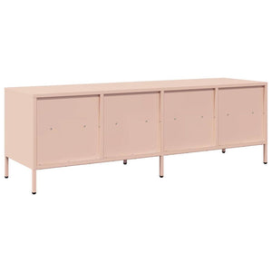 Έπιπλο Τηλεόρασης Ροζ 135x39x43,5 εκ. Ατσάλι Ψυχρής Έλασης