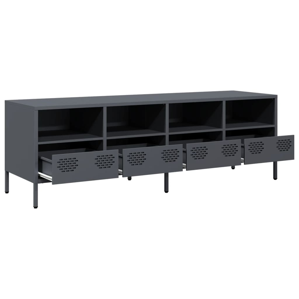 Έπιπλο Τηλεόρασης Ανθρακί 135x39x43,5 εκ. Ατσάλι Ψυχρής Έλασης - Pakobazaar